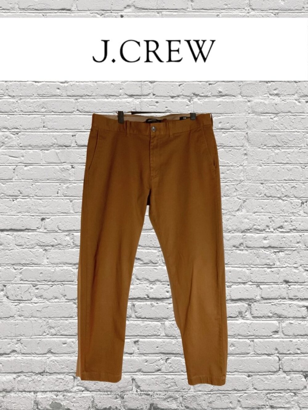 J.Crew Mercantile Flex Men's Slim Chino Pants 33x32 Tobacco Brown